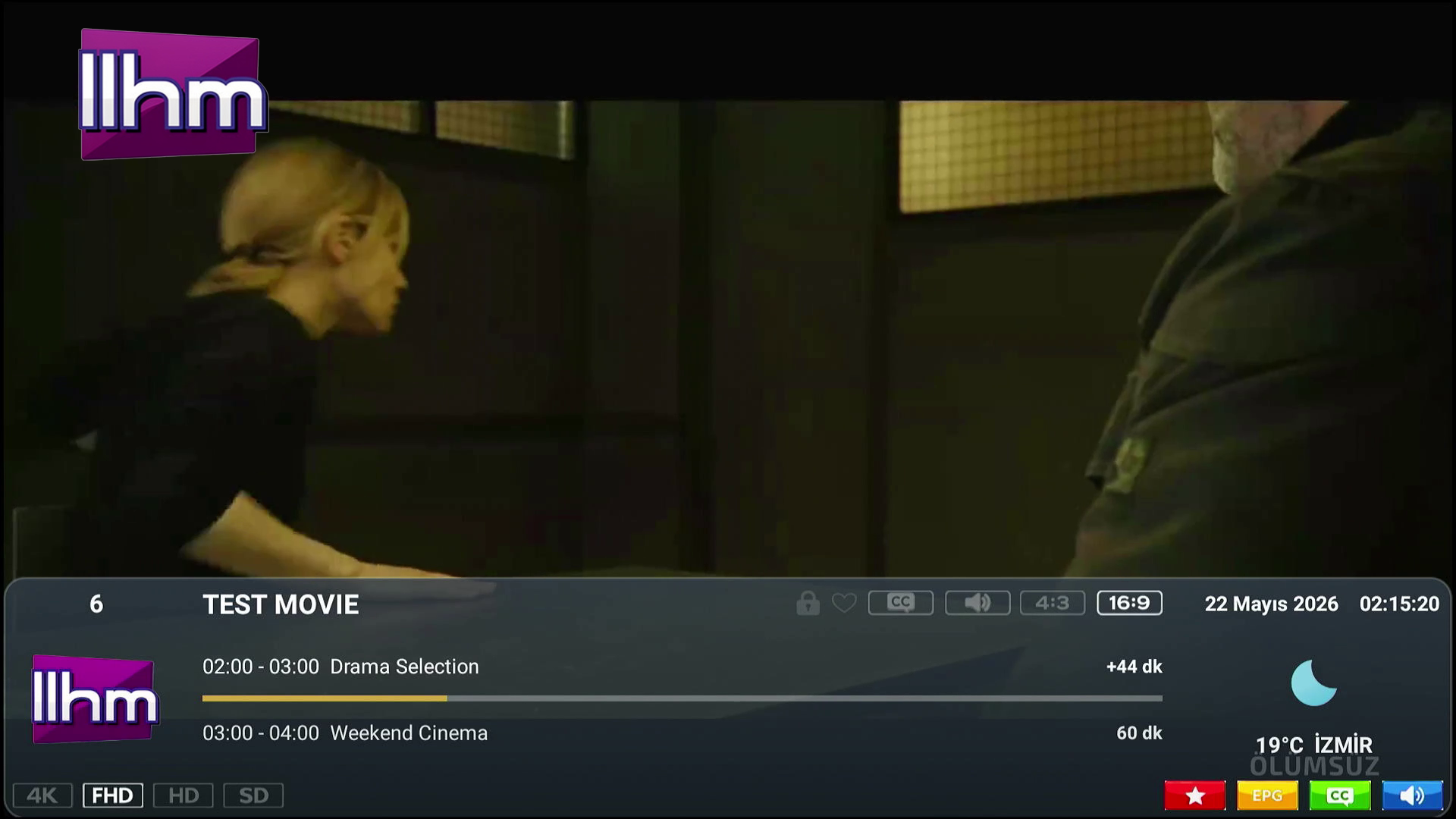 Stream Core Player IPTV bilgi ekranı